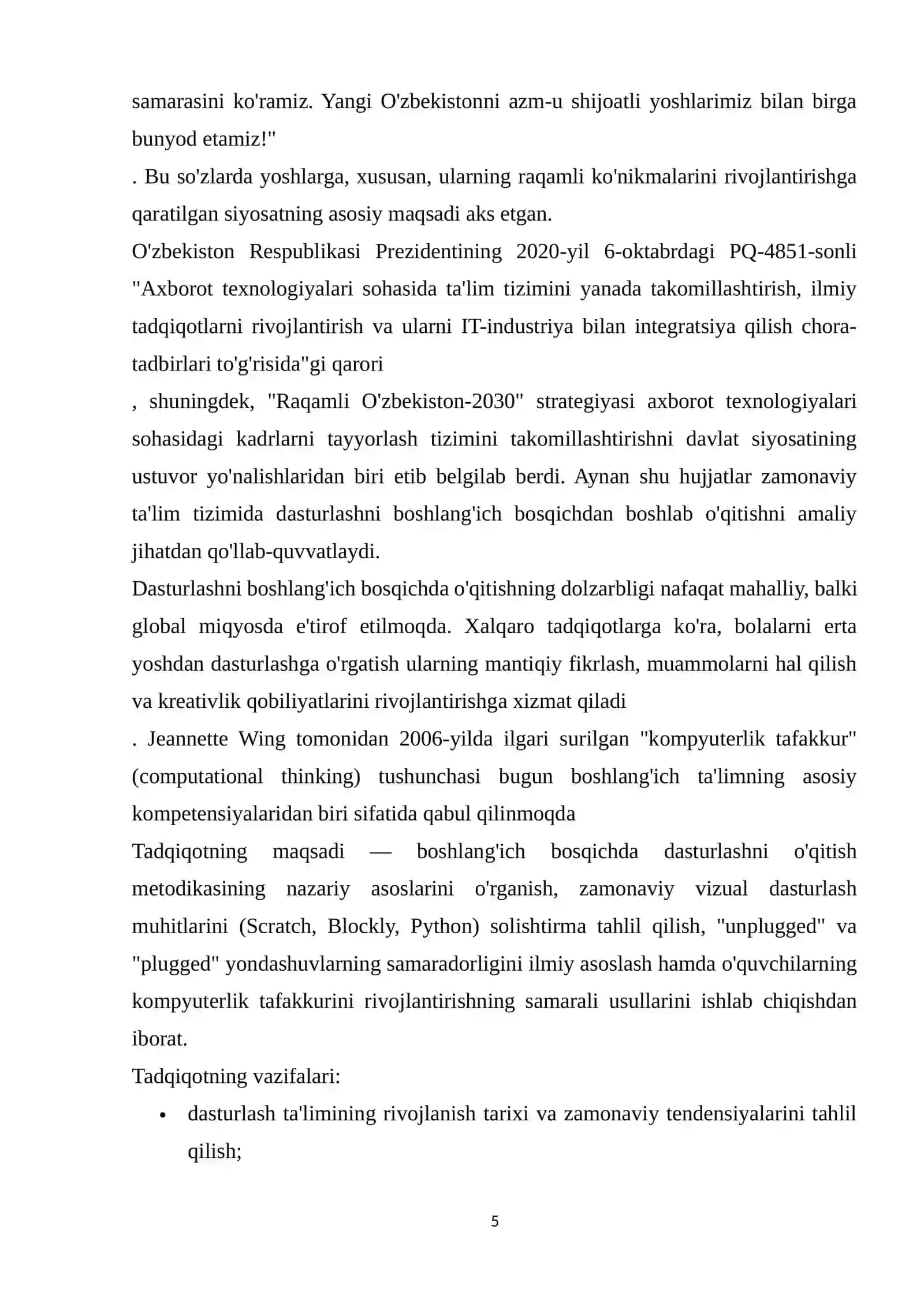 Dasturlashni boshlang'ich bosqichda o'qitish 4