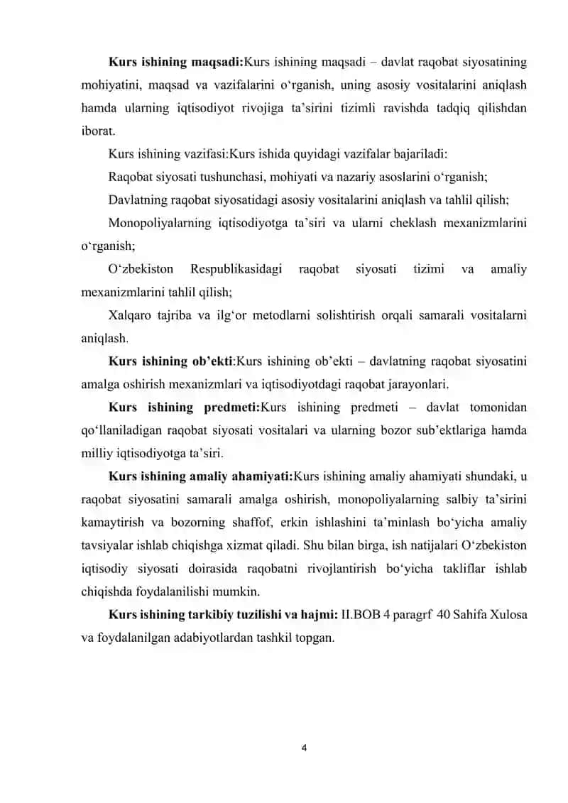 DAVLATNING RAQOBAT SIYOSATI VA ASOSIY VOSITALARI 4