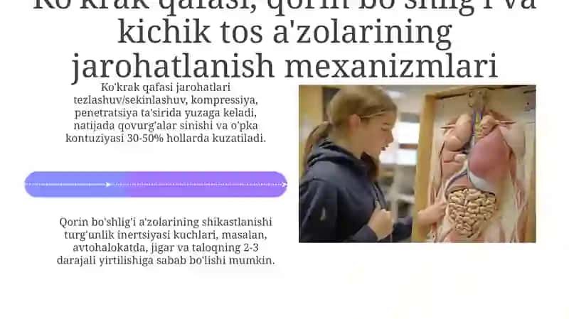 Ko'krak qafasi, qorin bo'shlig'i va kichik tos a'zolarining jarohatlari 4