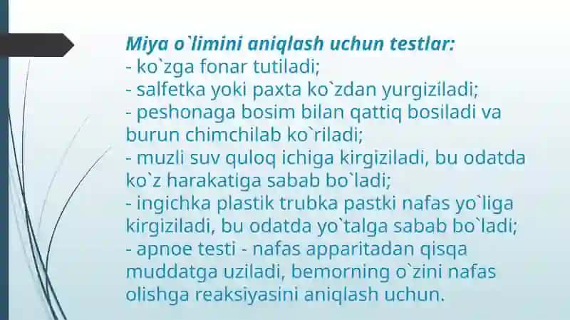 Miyao`limining diagnostikasi 4