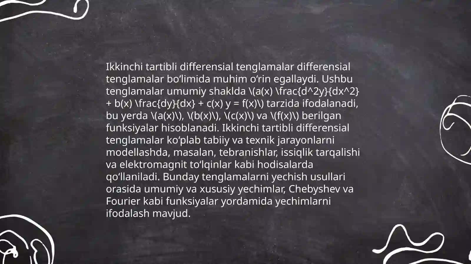 To'la differensial tenglama 4