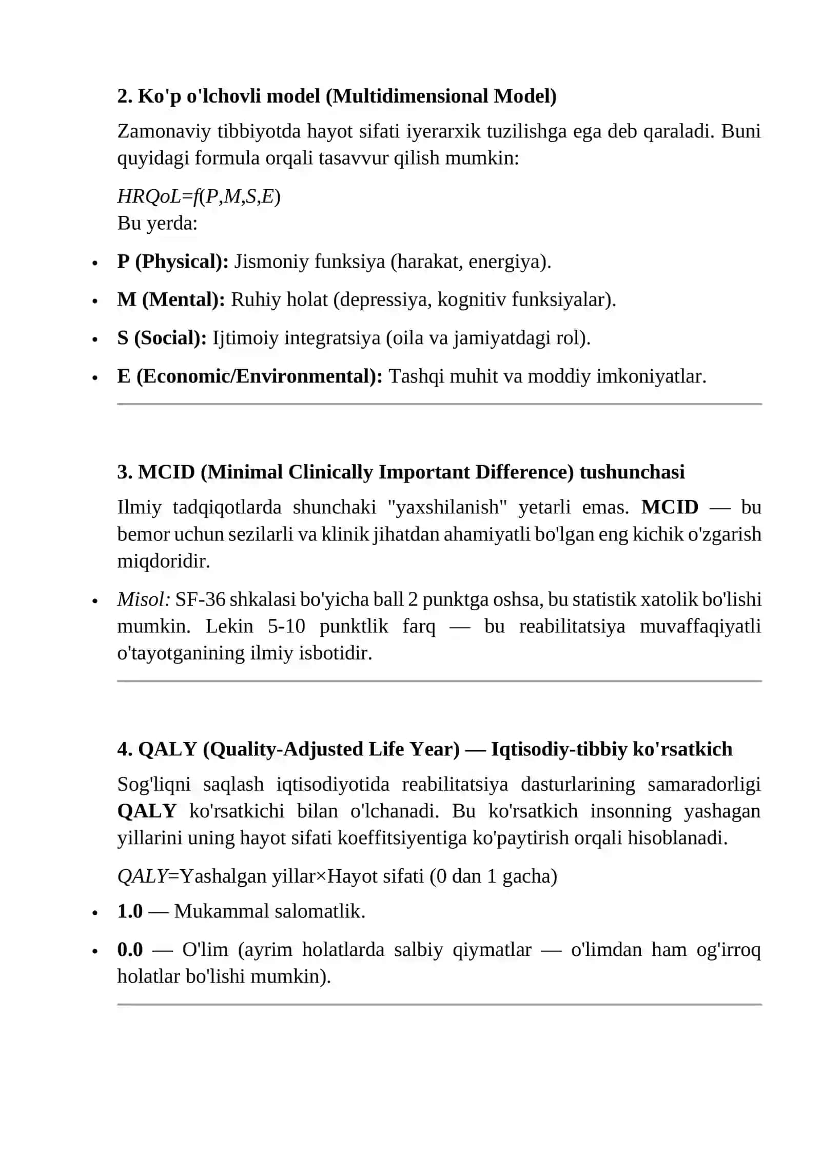 Bemorlarning hayot sifatini baholash 4