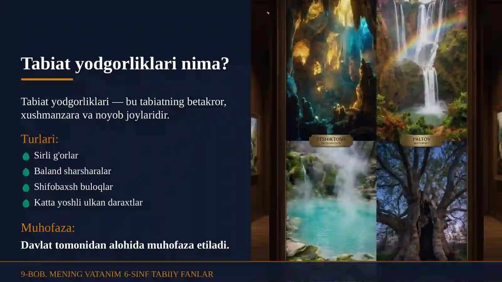 MAMLAKATIMIZDAGI MASHHUR TABIIY OBYEKTLAR 4