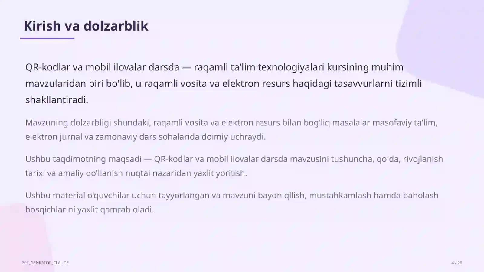QR-kodlar va mobil ilovalar darsda 4