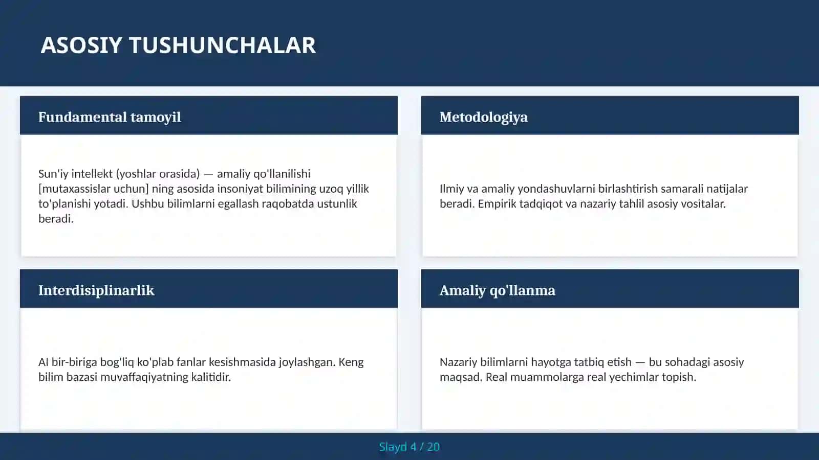 SUN'IY INTELLEKT (YOSHLAR ORASIDA) — AMALIY QO'LLANILISHI [MUTAXASSISLAR UCHUN] 4
