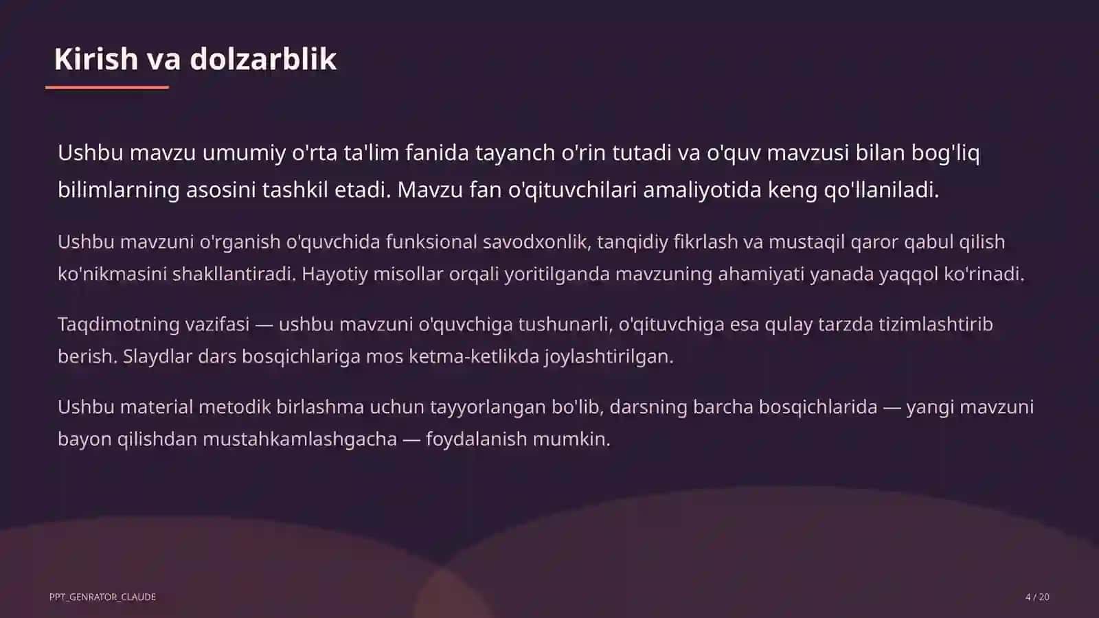 Kriterial baholash tizimi 4