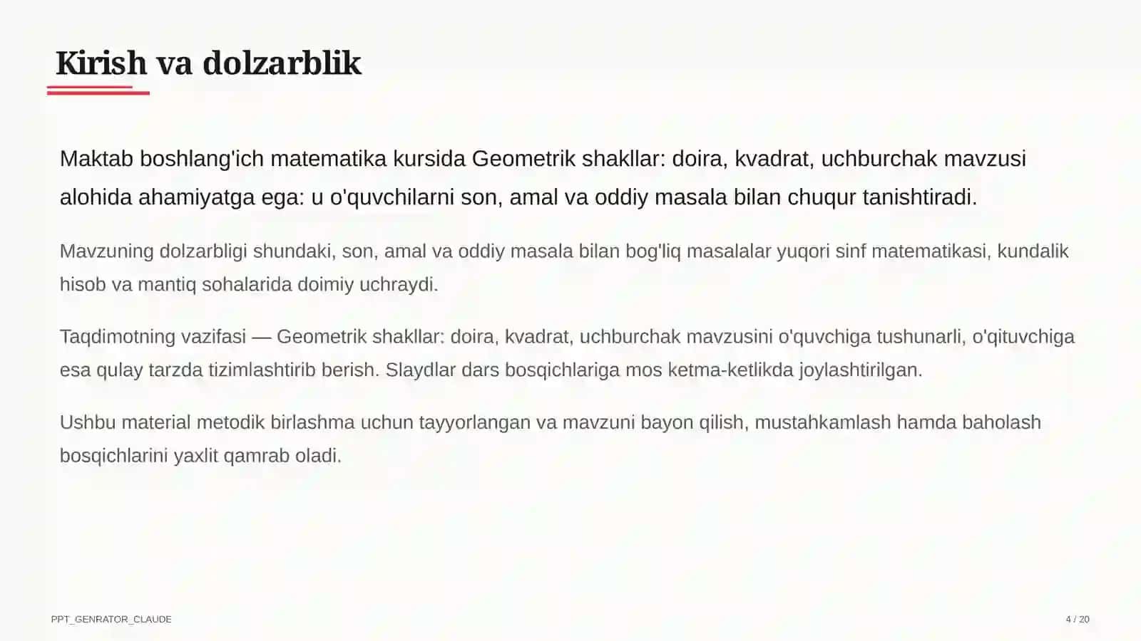 Geometrik shakllar: doira, kvadrat, uchburchak (1-sinf) 4