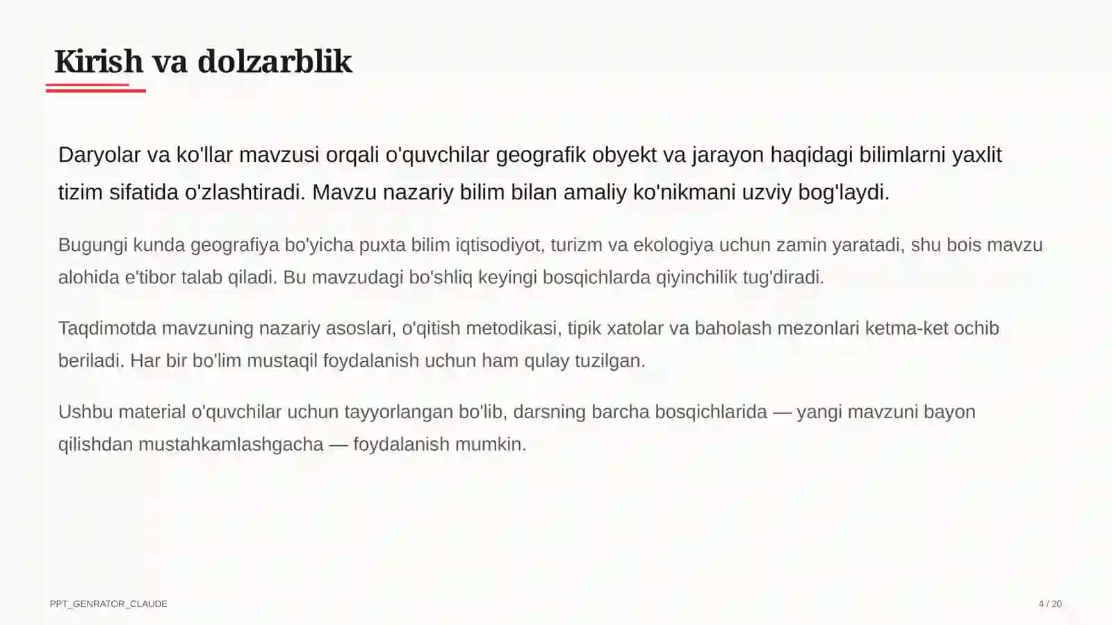 Daryolar va ko'llar (6-sinf) 4