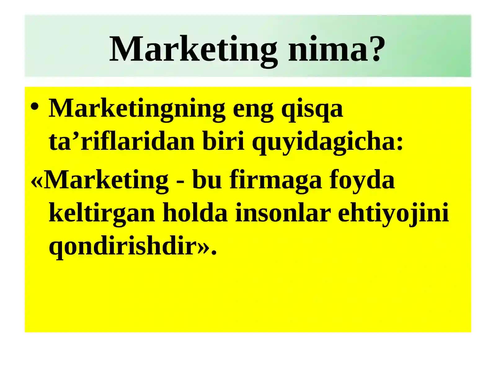 Xalqaro marketingning asosiy tushunchalari 4