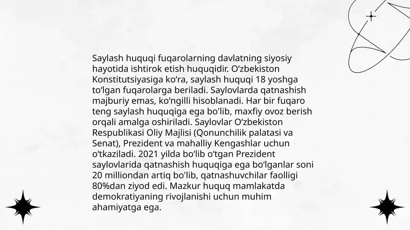 Siyosiy huquqlar va konstitutsiya 4