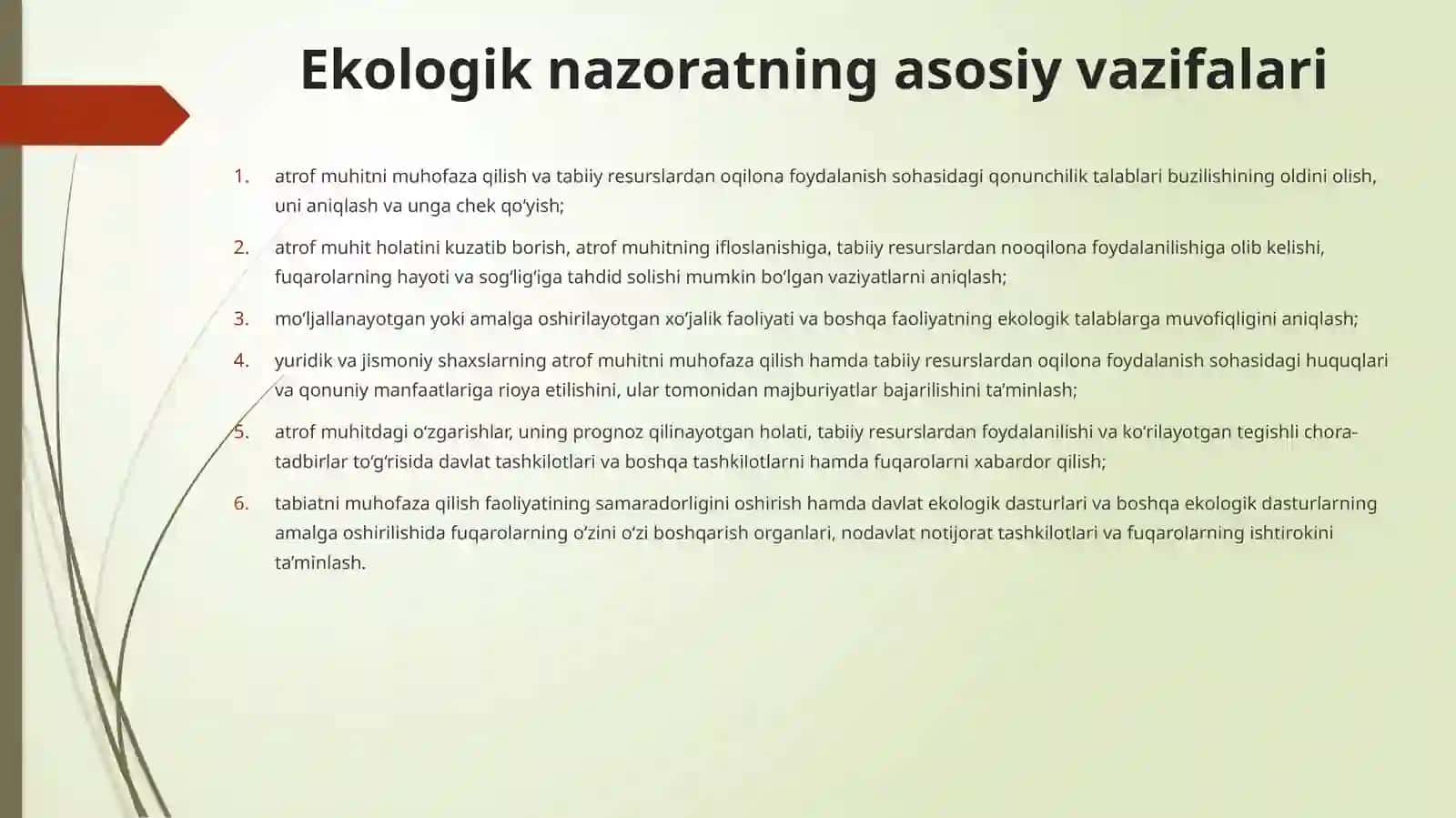 Ekologik nazorat Qonuni 4