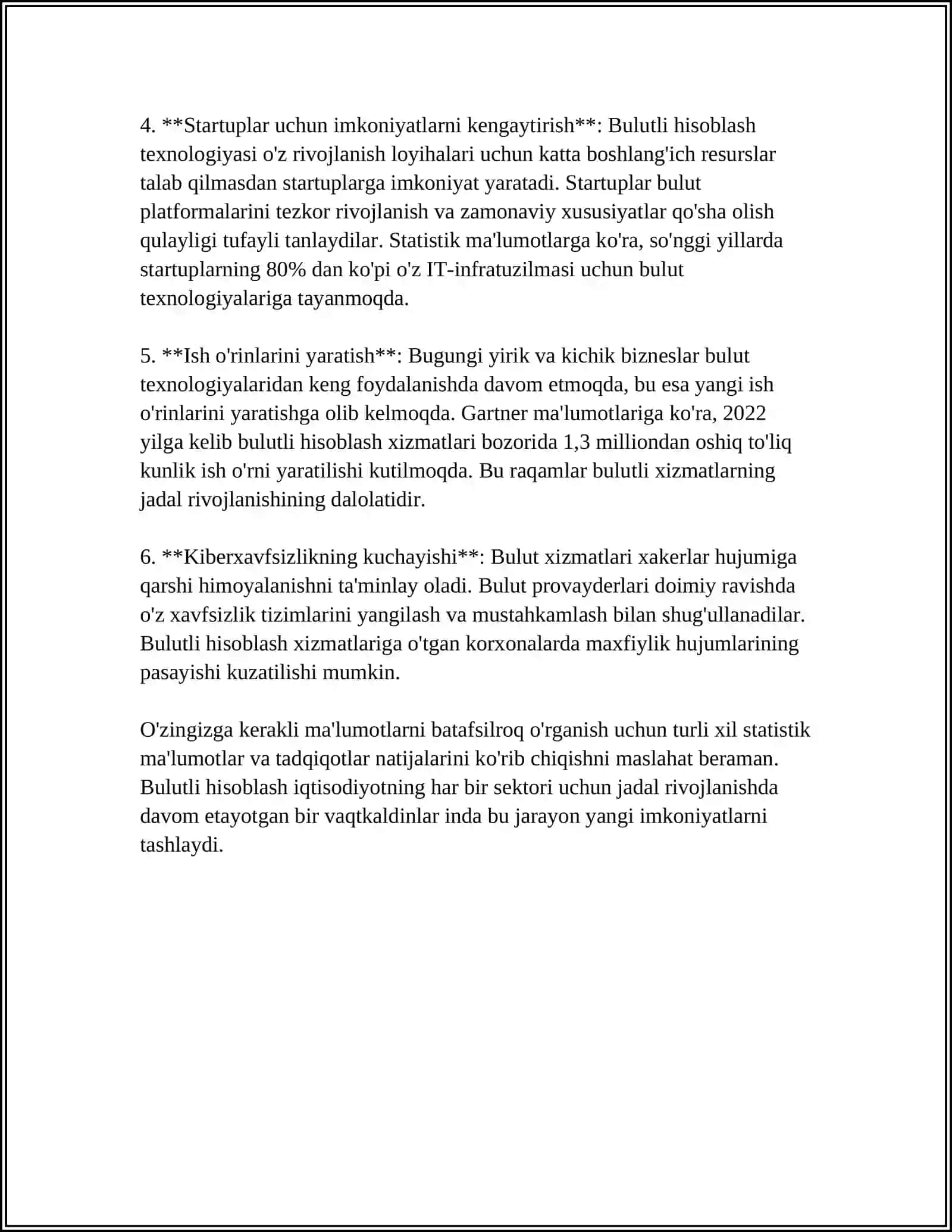 IQTISODIYOTDA BULUTLI TEXNOLOGIYALARNING O'RNI VA AHAMIYATI 4