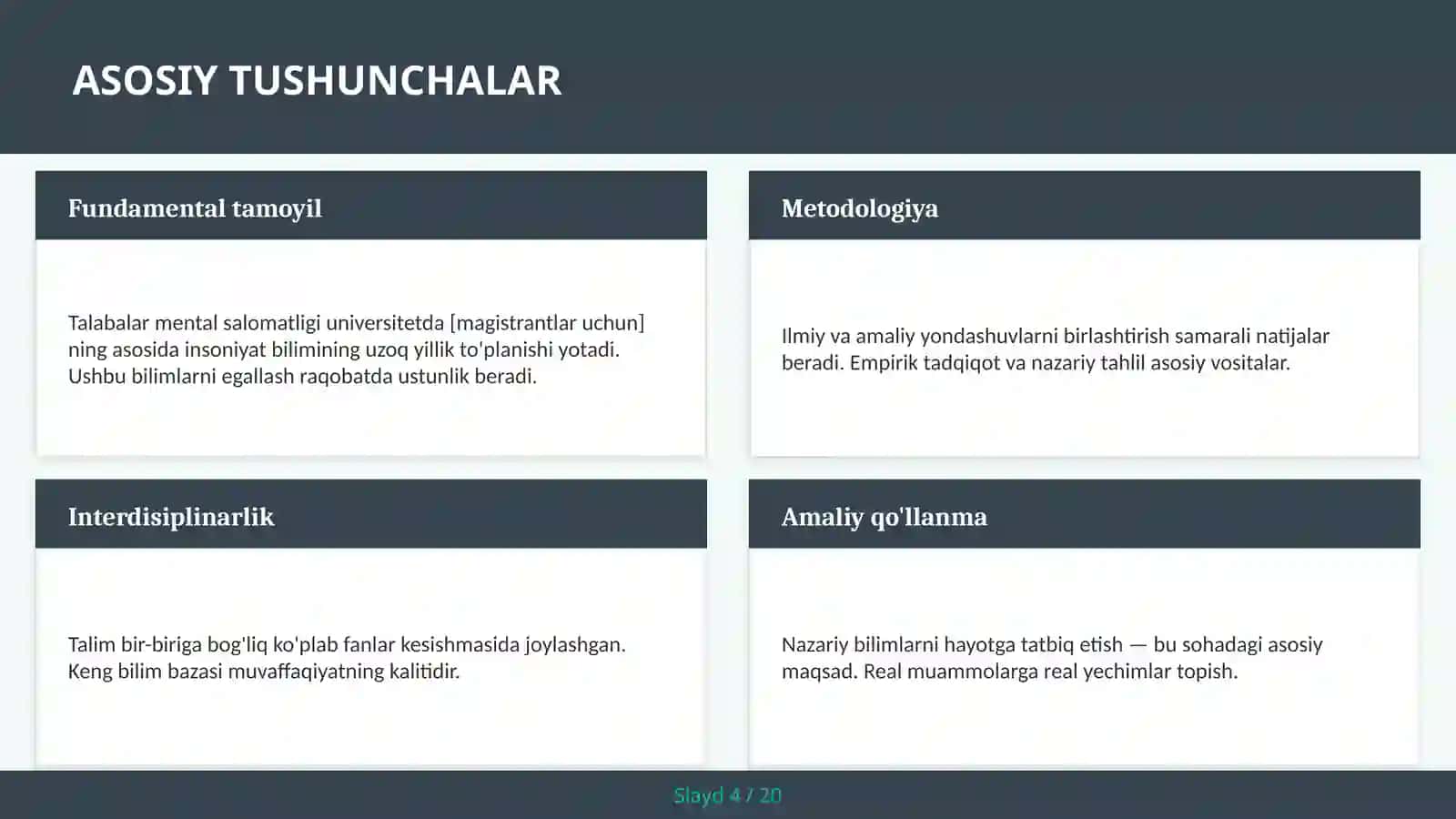 Talabalar mental salomatligi universitetda [magistrantlar uchun] 4