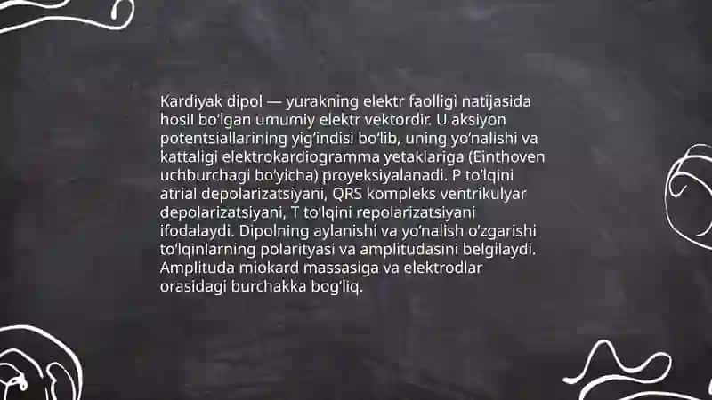 Ekg asbobining biofizik prinsipi yurak faoliyatini tahlil qilish 4