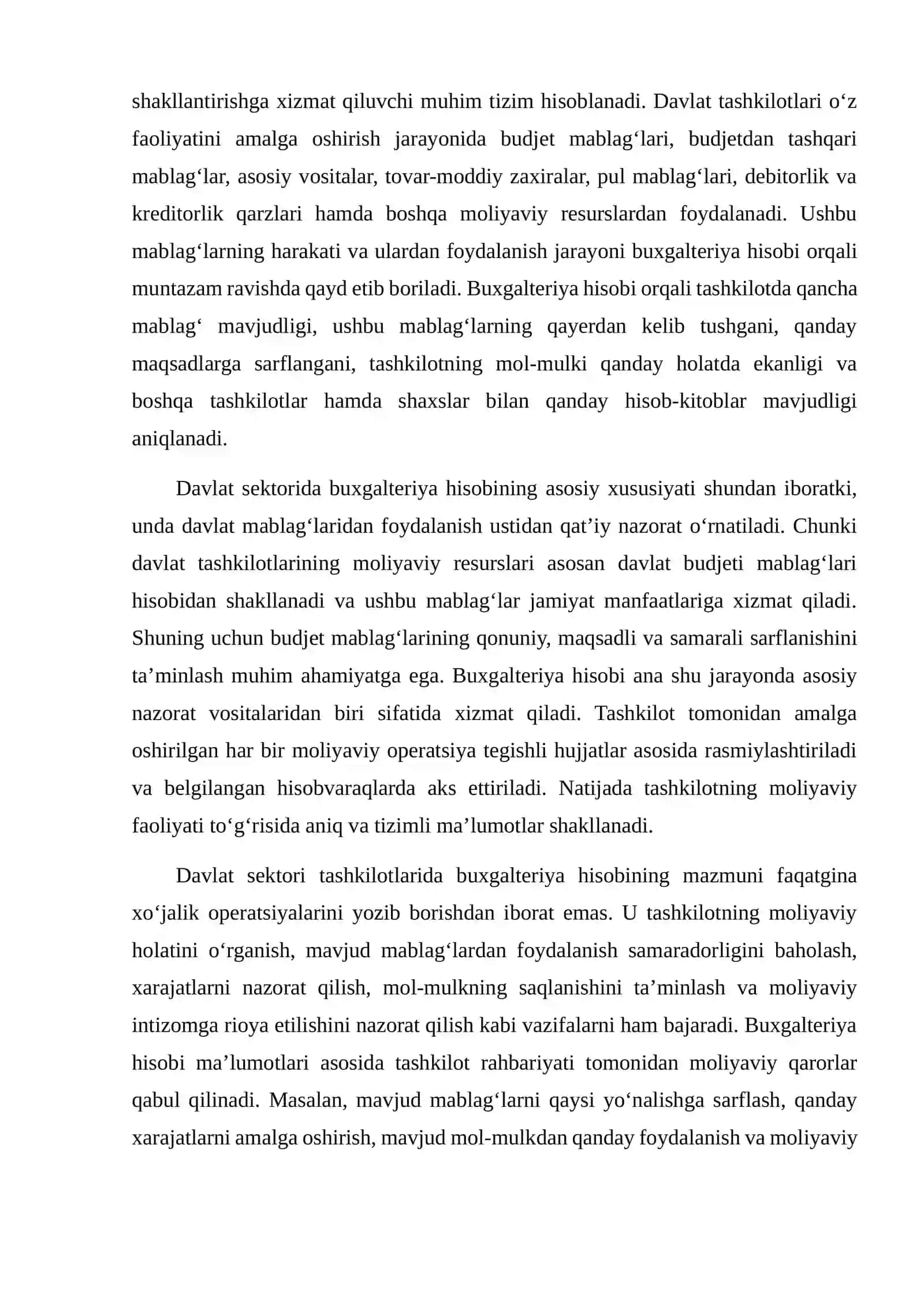 Davlat Sektori Tashkilotlarida Qo‘llaniladigan Hisobvaraqlar, Ularning Tayinlanishi va Tuzilishi 4