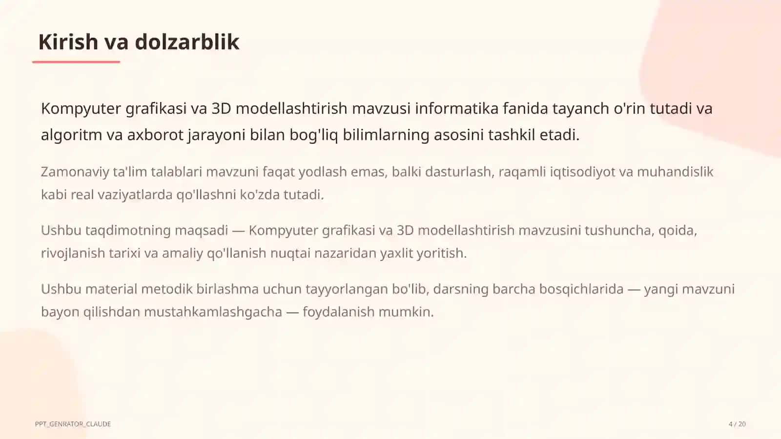 Kompyuter grafikasi va 3D modellashtirish (10-sinf) 4