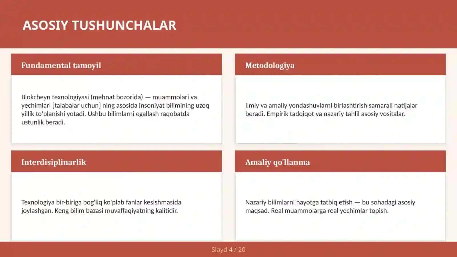 Blokcheyn texnologiyasi (mehnat bozorida) — muammolari va yechimlari [talabalar uchun] 4