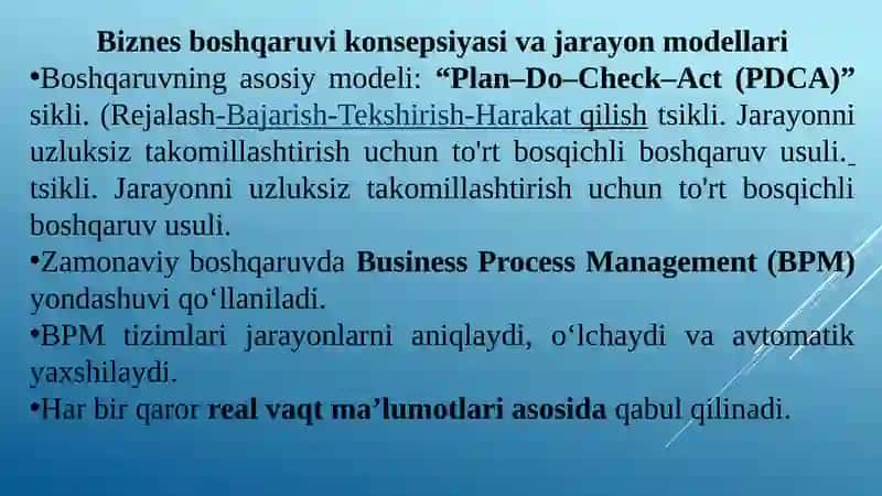 Biznesni yuritish va boshqaruvchi dasturiy ta'minot 4