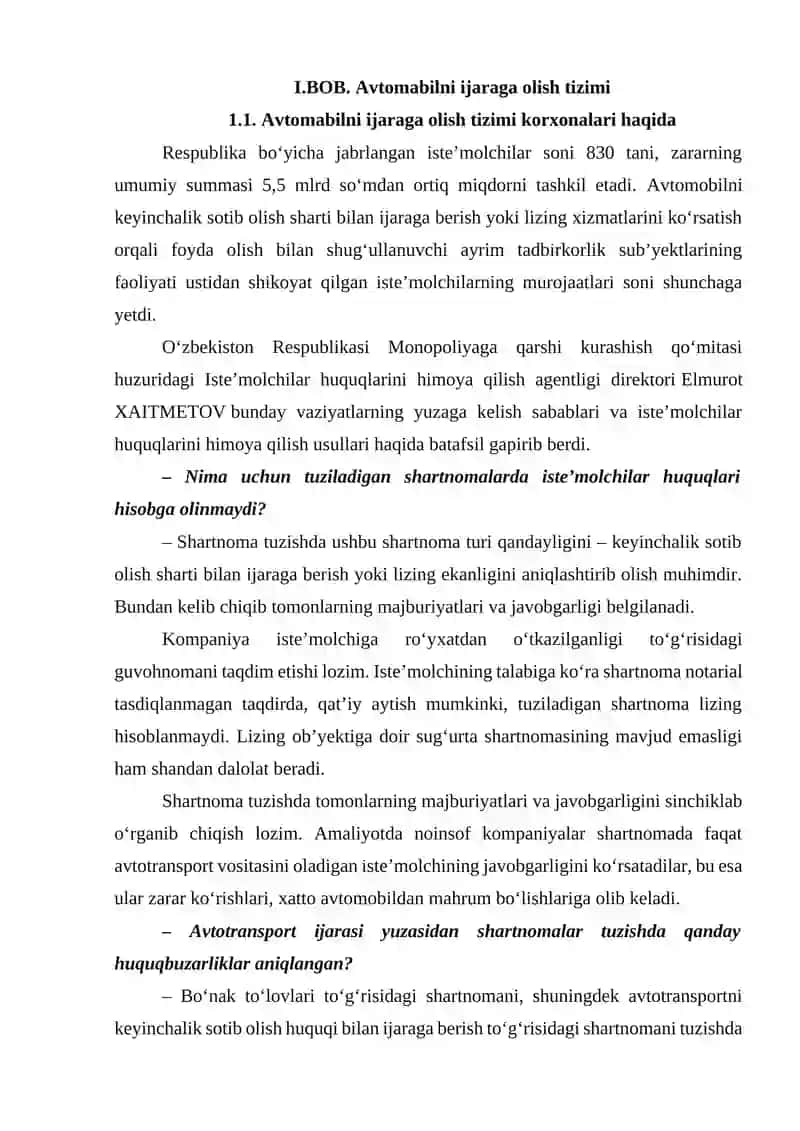 Avtomabilni ijaraga olish tizimini loyihalash 4