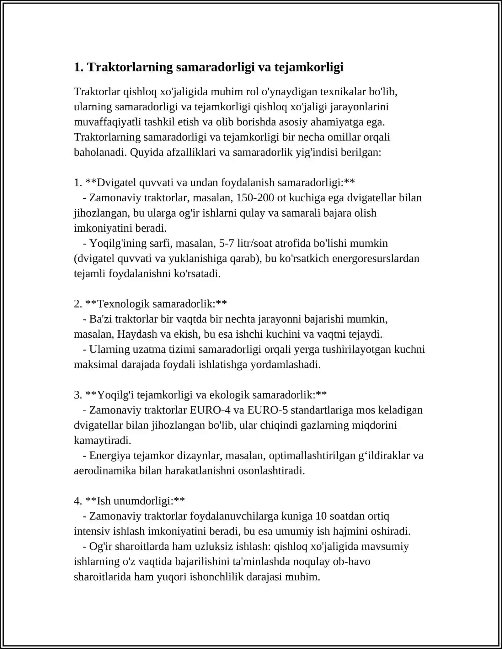 XORIJIY FERMA QISHLOQ XOʻJALIGI TEXNIKALARINING AFZALLIGI VA KAMCHILLIGI 4