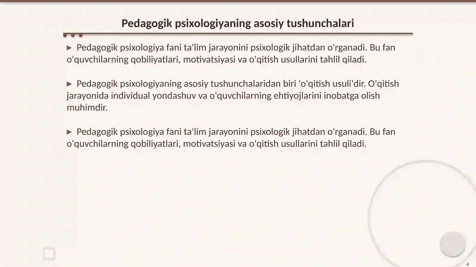Yosh va pedagogik psixologiya fanining rivojlanish tarixi haqida tushuncha 4