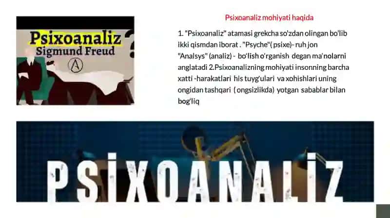 Mavzu: Klassik psixoanaliz va uning modifikatsiyalari 4