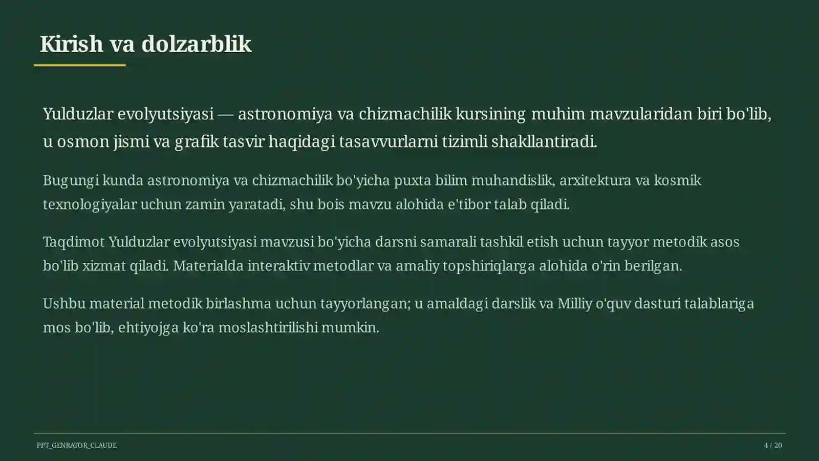 Yulduzlar evolyutsiyasi (11-sinf) 4