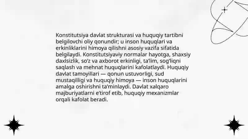 Konstitutsiya -- huquqiy davlat va baxtiyor jamiyat poydevori 4