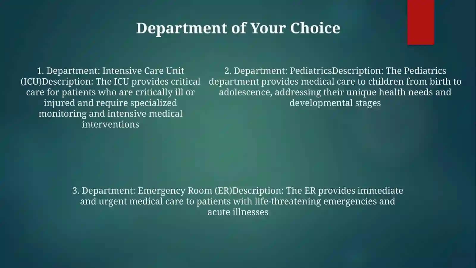 Emergency Department (ED) 4