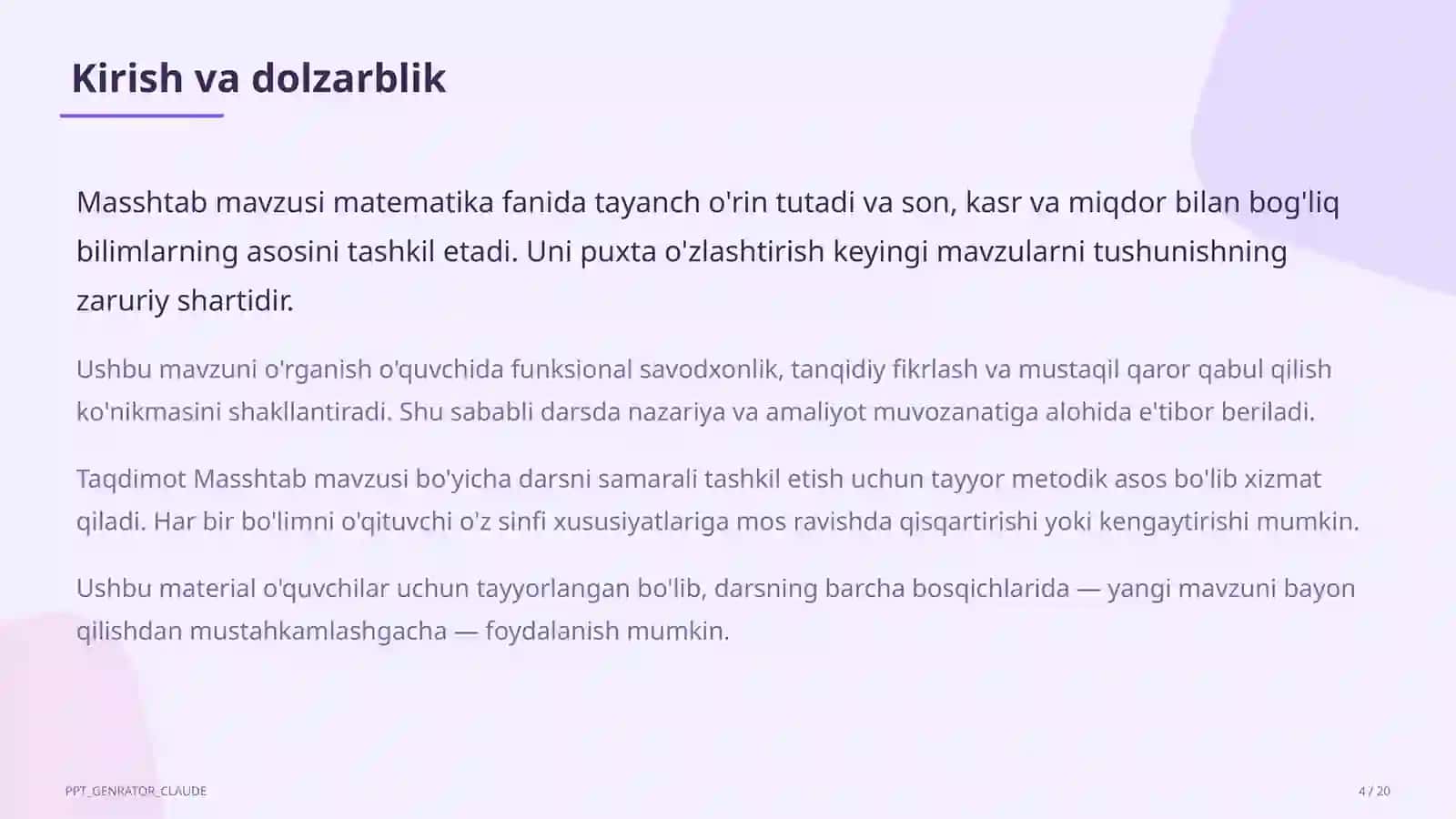 Masshtab (6-sinf) 4