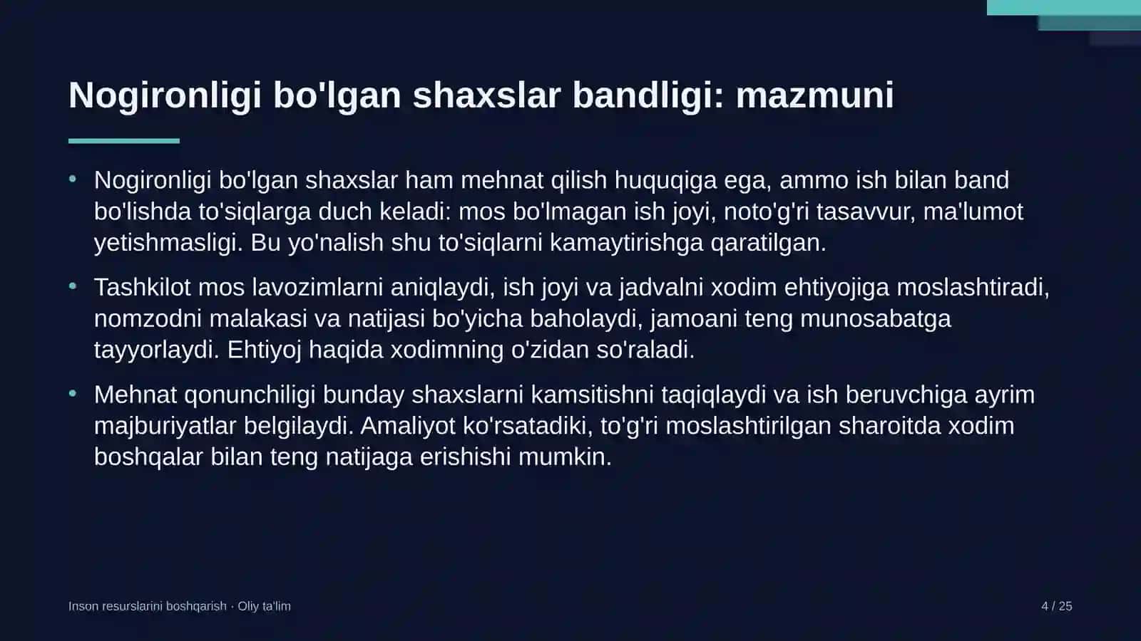 Yuridik klinikalarda nogironligi bo'lgan shaxslarni ish bilan ta'minlash 4