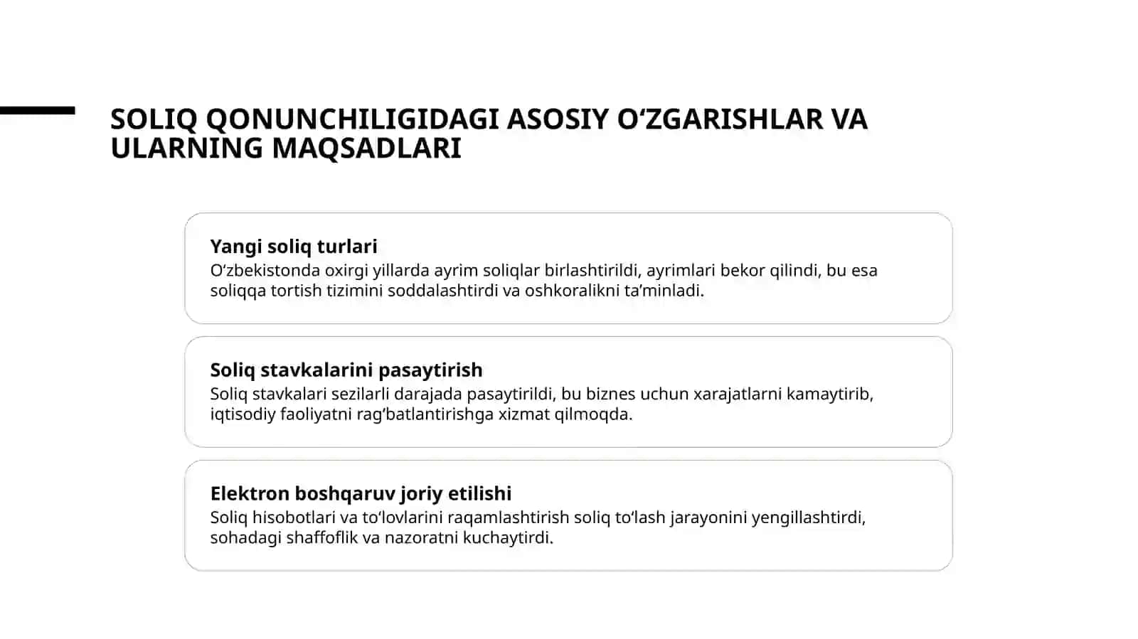 Soliq qonunchiligidagi islohotlar va ularning iqtisodiy tasiri 4