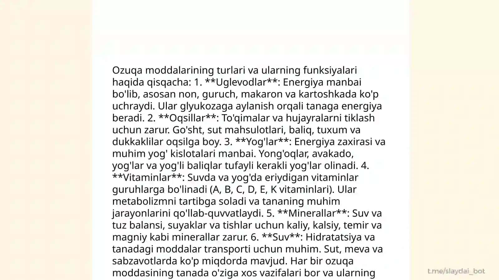 Ovqatlanishning fiziologik asoslari 4