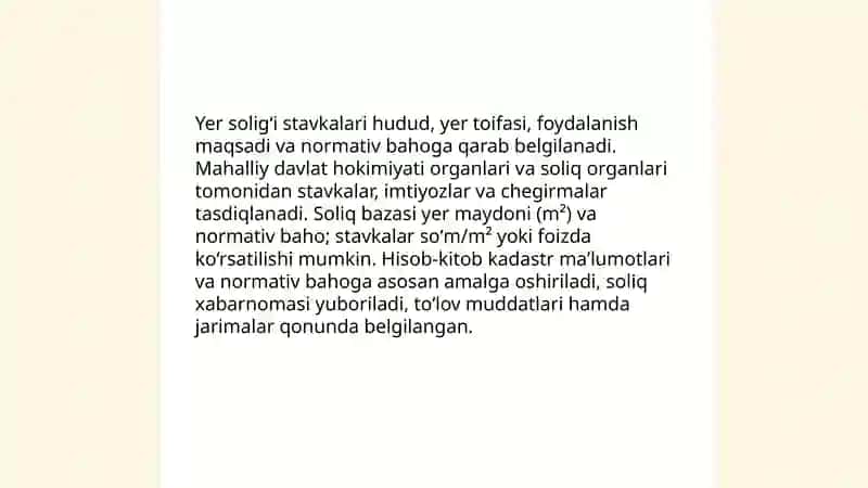 Jismoniy shaxslardan olinadigan yer soligʻi 4