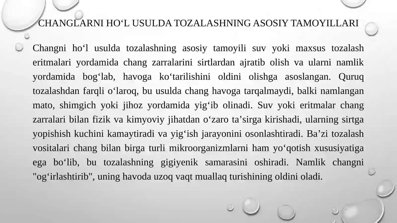 Changlarni hoʻl usulida tozalash 4