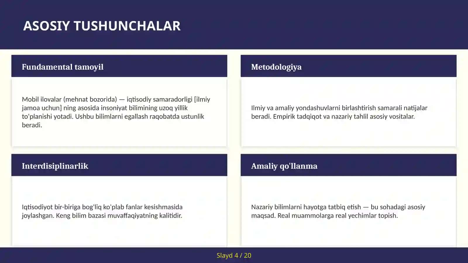 MOBIL ILOVALAR (MEHNAT BOZORIDA) — IQTISODIY SAMARADORLIGI [ILMIY JAMOA UCHUN] 4