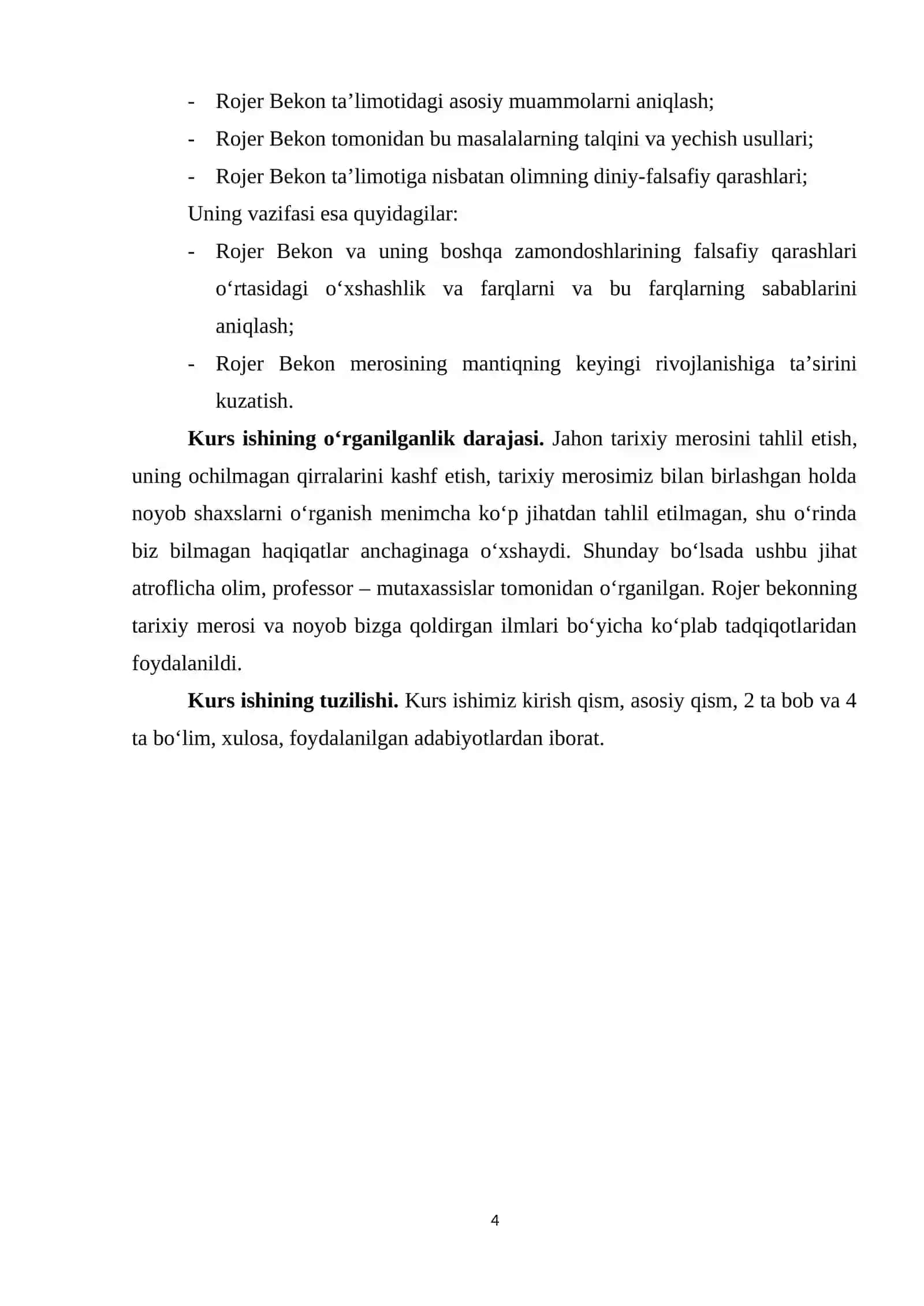 Rojer Bekon nominalistik ta'limoti 4