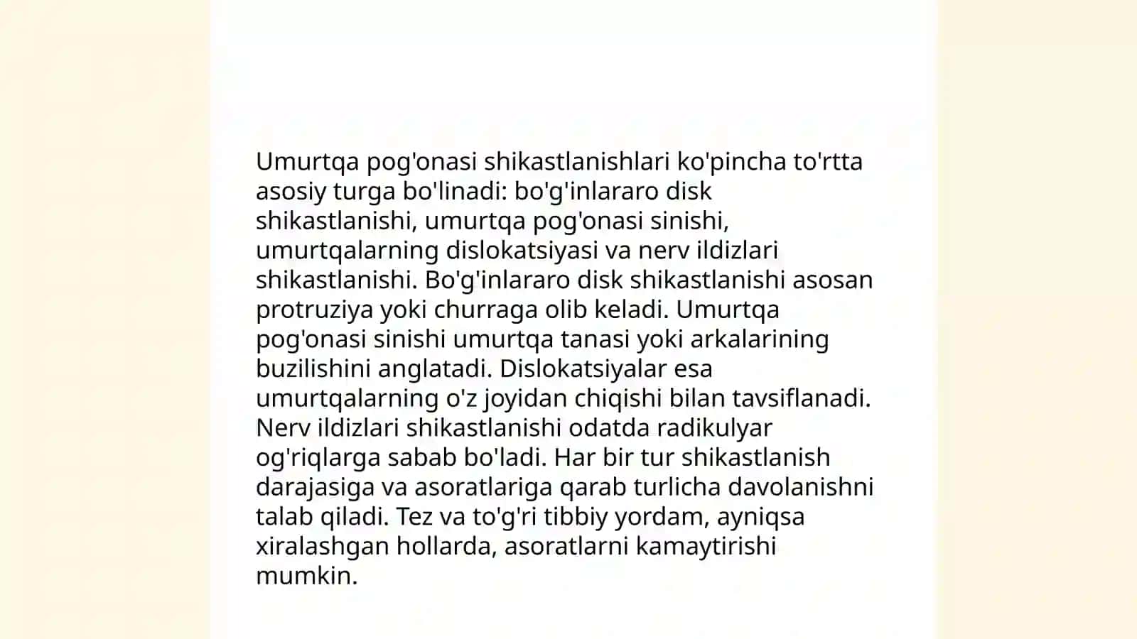 Bolalarda suyak - mushak tizimi, umurtqa pogonasi va bosh shikastlanishlarida tez va shoshilinch tibbiy yordam 4