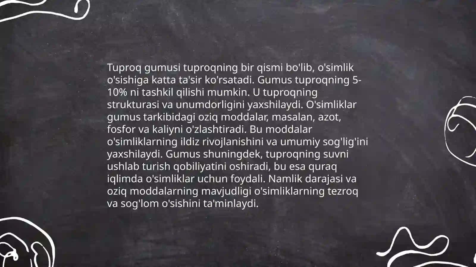 Tuproq gumusi va unumdorligi 4