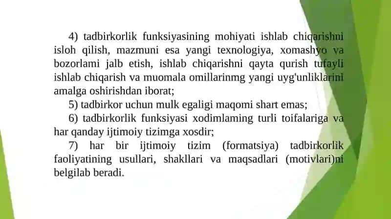 TADBIRKORLIKNING NAZARIY ASOSLARI 4