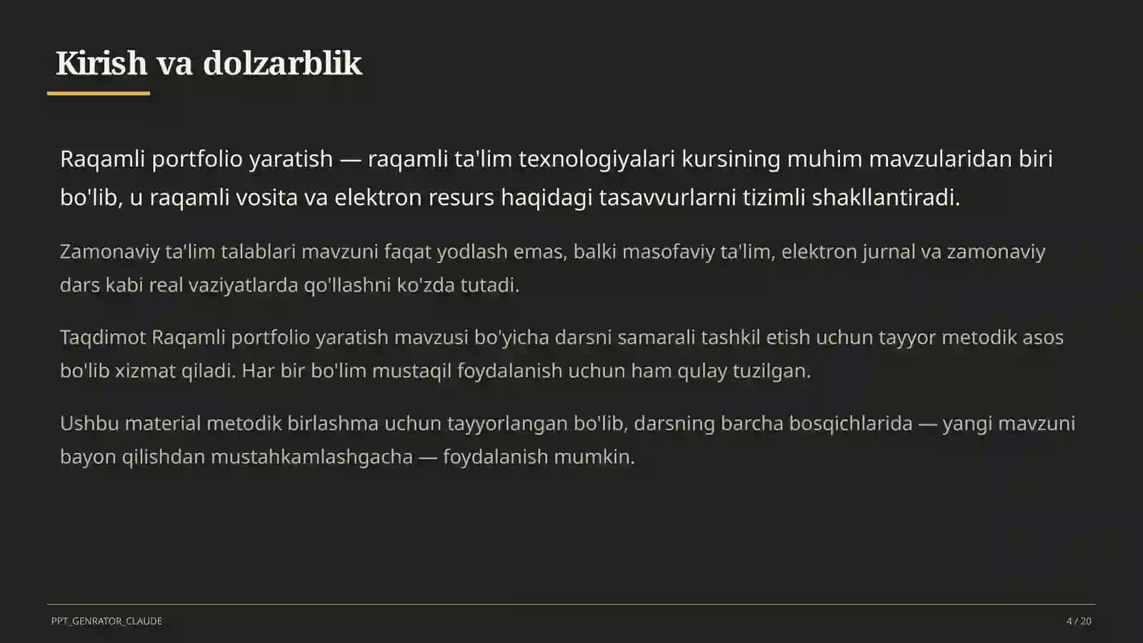 Raqamli portfolio yaratish 4