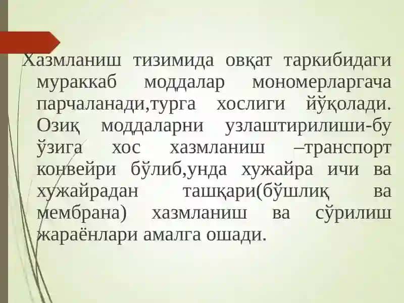 HAZM FIZIOLOGIYASI 4