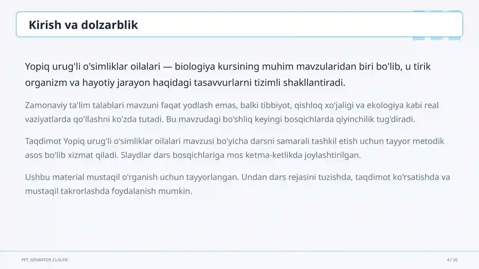Yopiq urug'li o'simliklar oilalari (6-sinf) 4