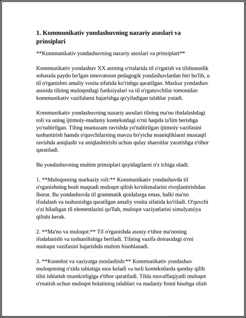 Kommunikativ yondashuvning nazariy asoslari va prinsiplari 4