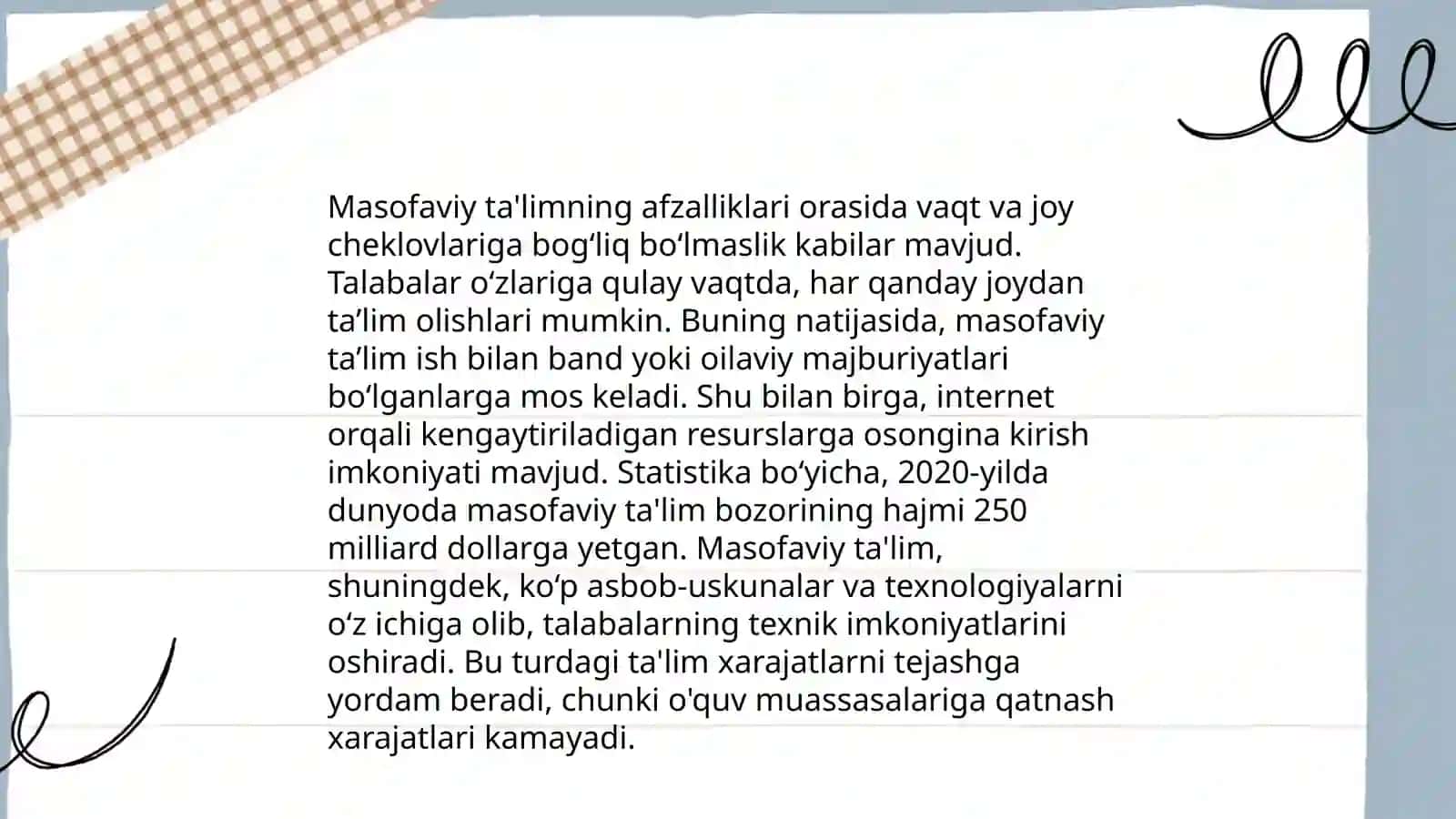 Masofaviy ta'limning imkoniyatlari 4