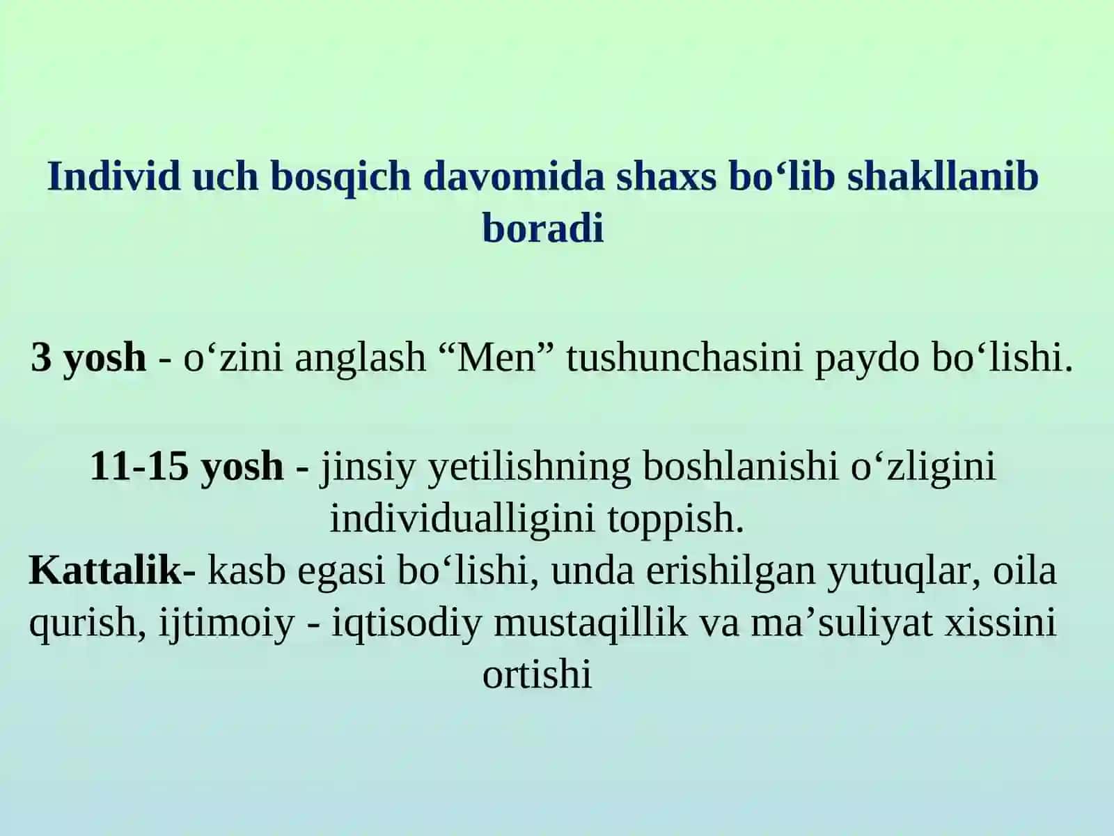 "SHAXS IJTIMOIYLASHUVI VA IJTIMOIY XULQ-ATVOR" 4