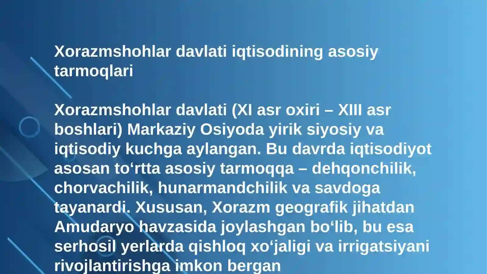 Xorazmshohlar davlatining iqtisodi 4