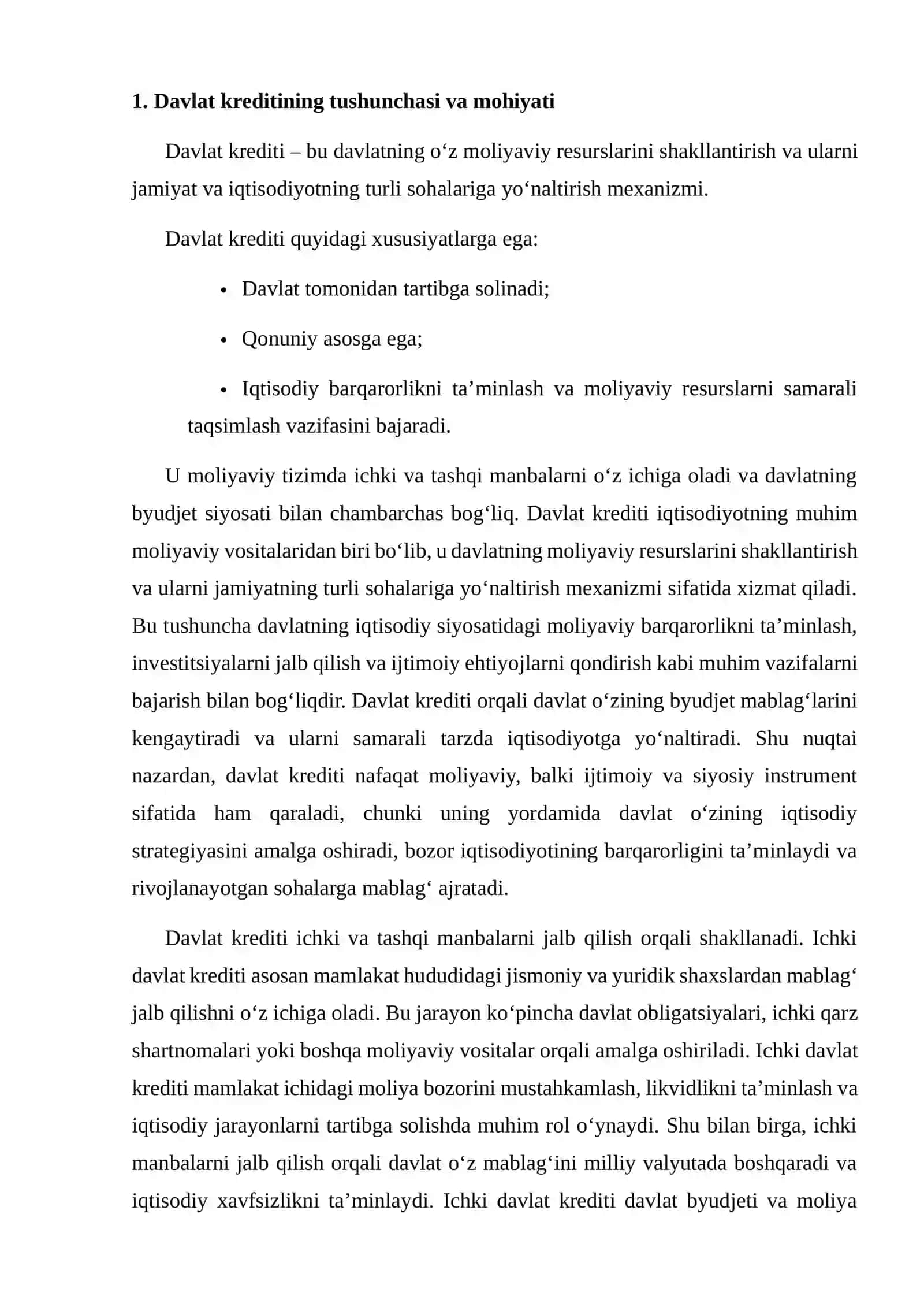 Davlat Kreditining Tushunchasi, Turlari Va Iqtisodiy Rivojlanishdagi Roli 4