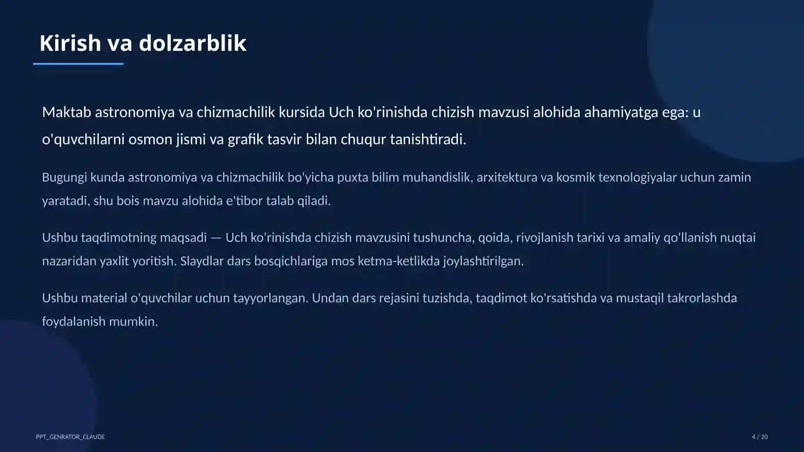 Uch ko'rinishda chizish (8-sinf) 4