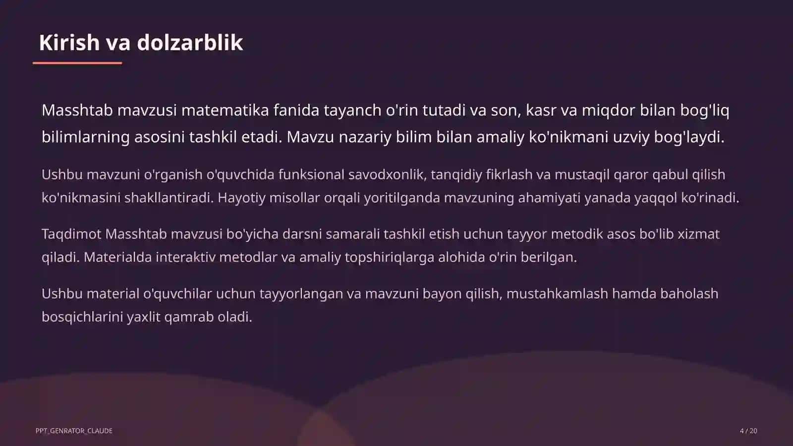 Masshtab (6-sinf) 4
